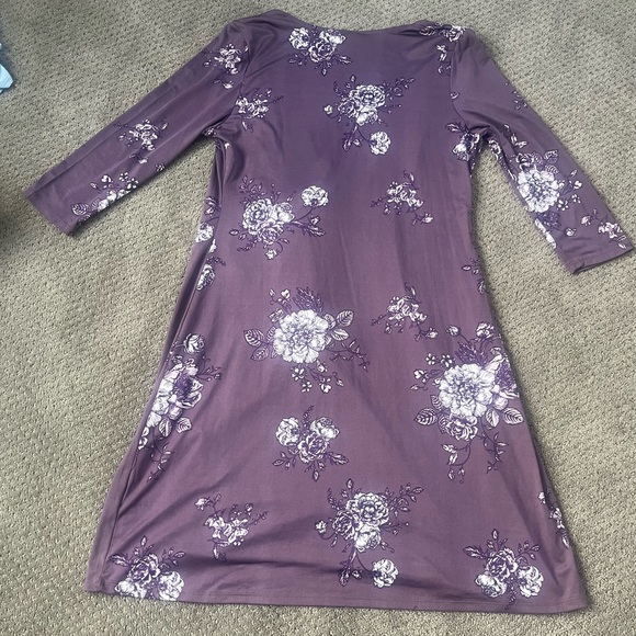 Lularoe Michelle Floral Wrap Dress in Purple and White Size S - Picture 5 of 6